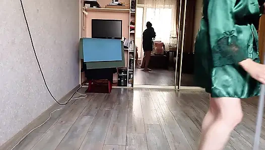 Eş değiştirme partisinden sonra seksi temizlik