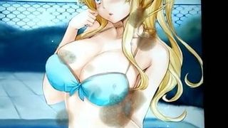 Anime cum tribute - énorme éjaculation, gros nichons blonde