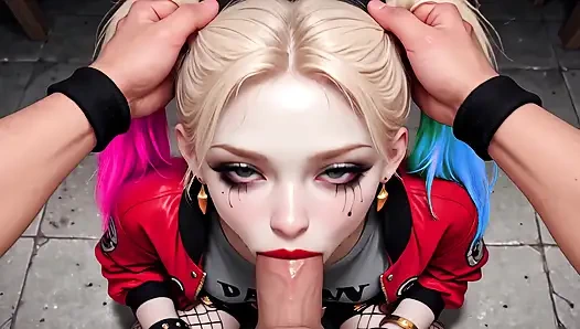 Yoghurt Party Vol. 1: Psycho Harley & Classic Lara POV (Deepthroat, Facial, AI Animation)