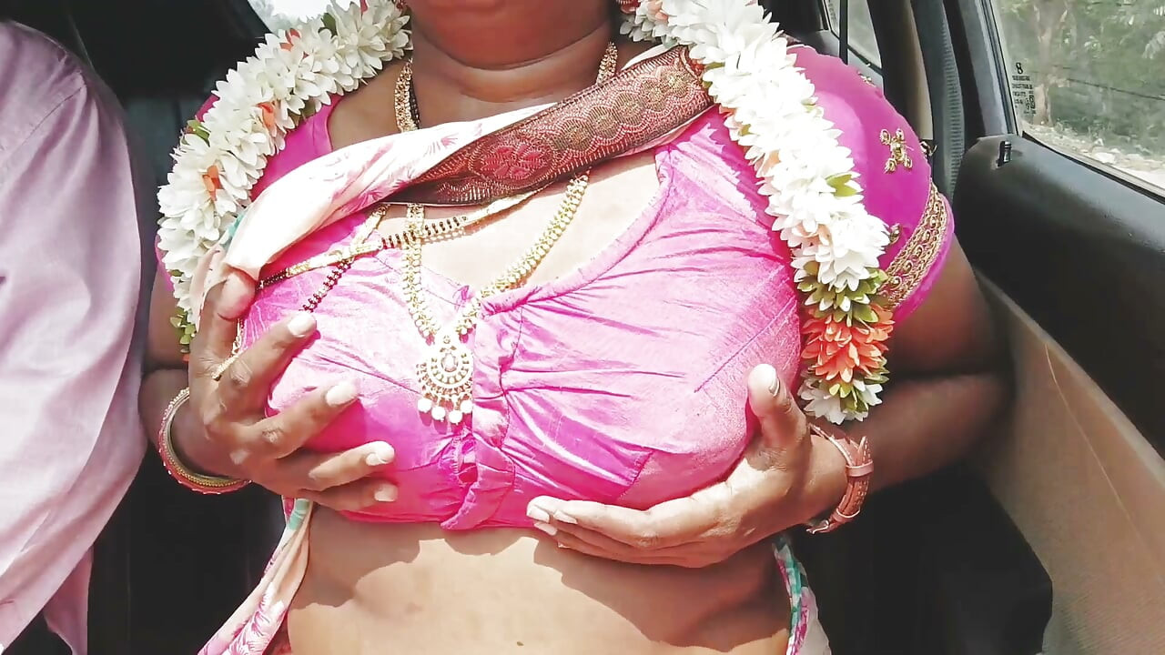 Indian Car Sex Telugu Saree Housewife Car Journey for Fucking with Husbend's Friend. Telugu Dirty Talks.