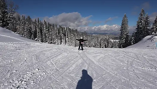 Ski Instructor Fucks Sexy Tattooed Girl In Doggy Style After Lessons