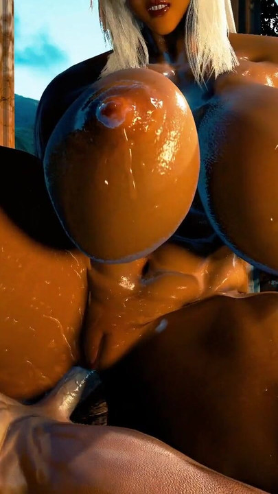 Buceta molhada com peitos enormes e bunda l animação 3D Sem censura Hentai | Clipe 2