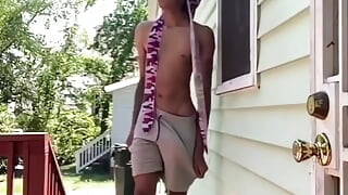 Гаряча сперма на відкритому повітрі