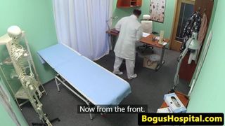 Orally pleasured patient pussyfucked by doc
