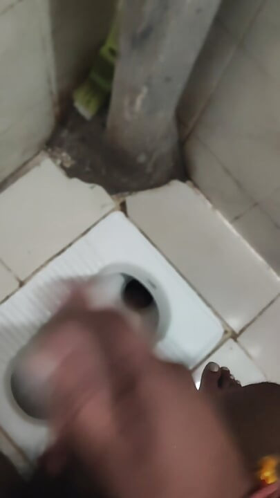 Indian boy masturbating in bathroom