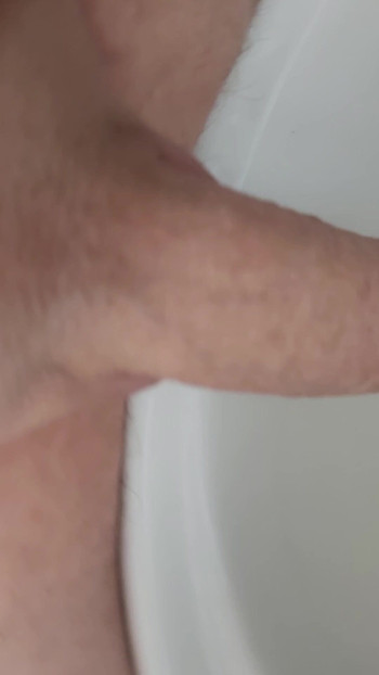 My shaved semi cock