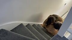 Sex positions on the stairs