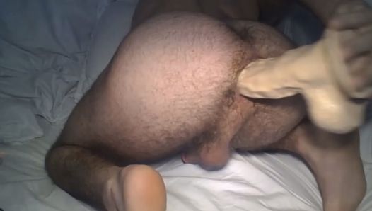 enormous Dildo fucking twink's hairy ass