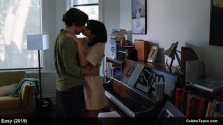 Kate Micucci & Malin Akerman Nude & Hot Threesome Sex Scenes