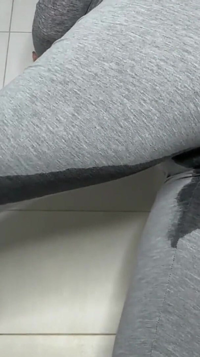 Captivating moment from "close-up squirt leggings in public bathroom!"