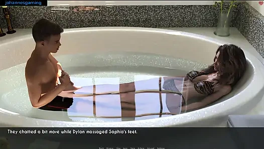 AWAM - Dylan gave Sophia a foot massage in the bath
