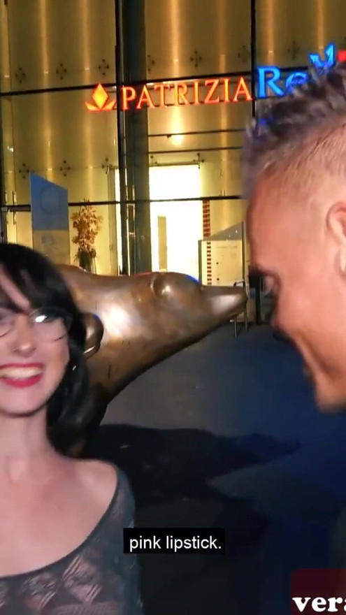Real Street night date with german skinny teen slut | Clip 1