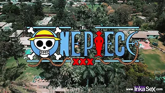 INKA SEX - Captain Luffy finds the treasure of ONE PIECE XXX in Nami's huge tits