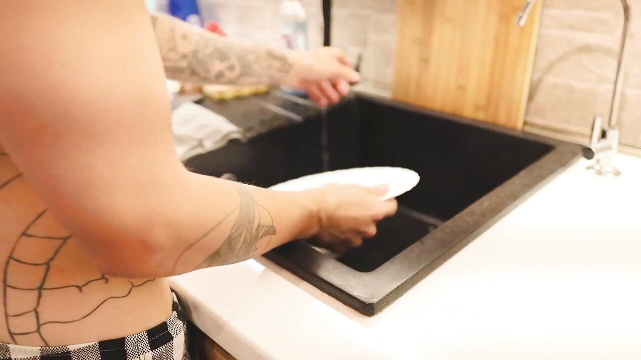 I Caught My Roommate Fingering His Ass in the Kitchen Then I Licked His Ass and Fucked Him