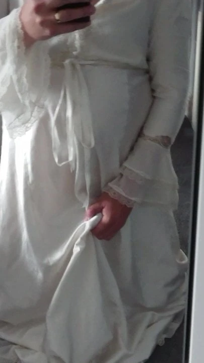 Satin nightgown cum