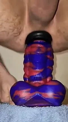 I check my toy. I think it's small for my hole.