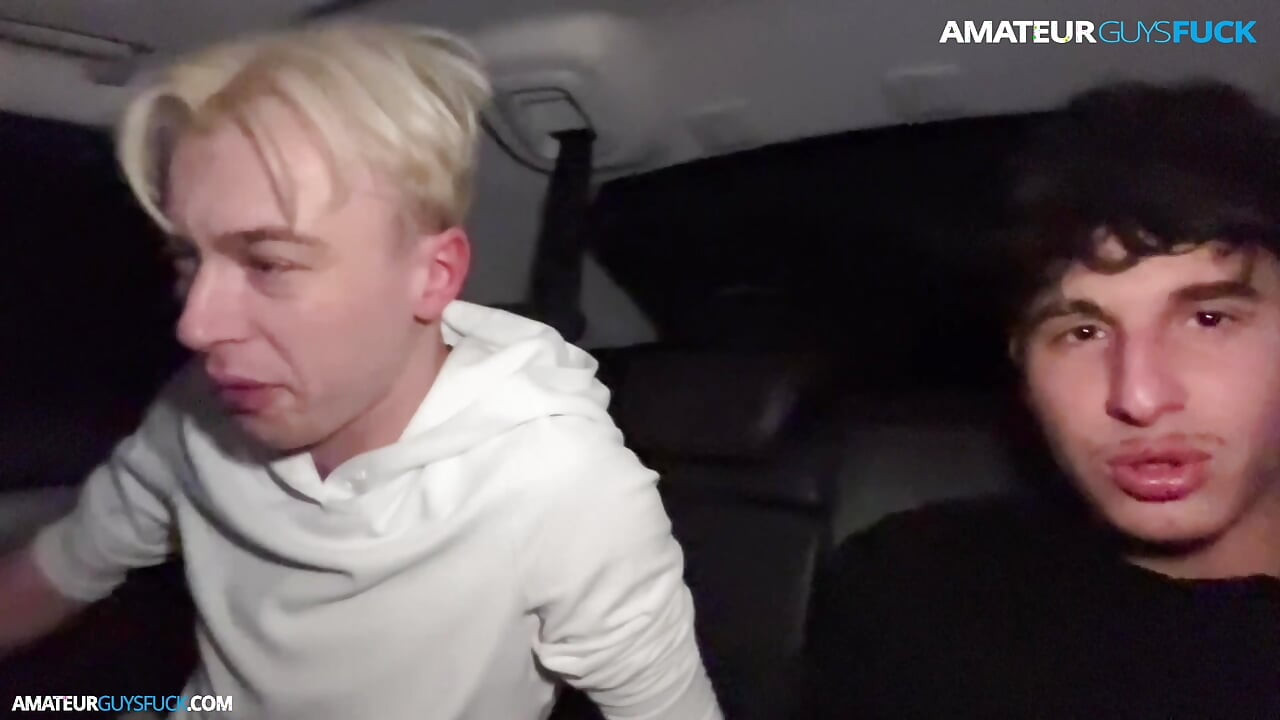 Horny Friends Blow Each Other in Car on the Way to the Nightclub