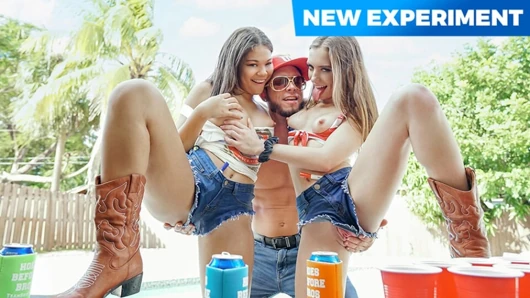 Pesta liar bailey base dan michelle anderson lagi asik main beer pong di pinggir kolam renang