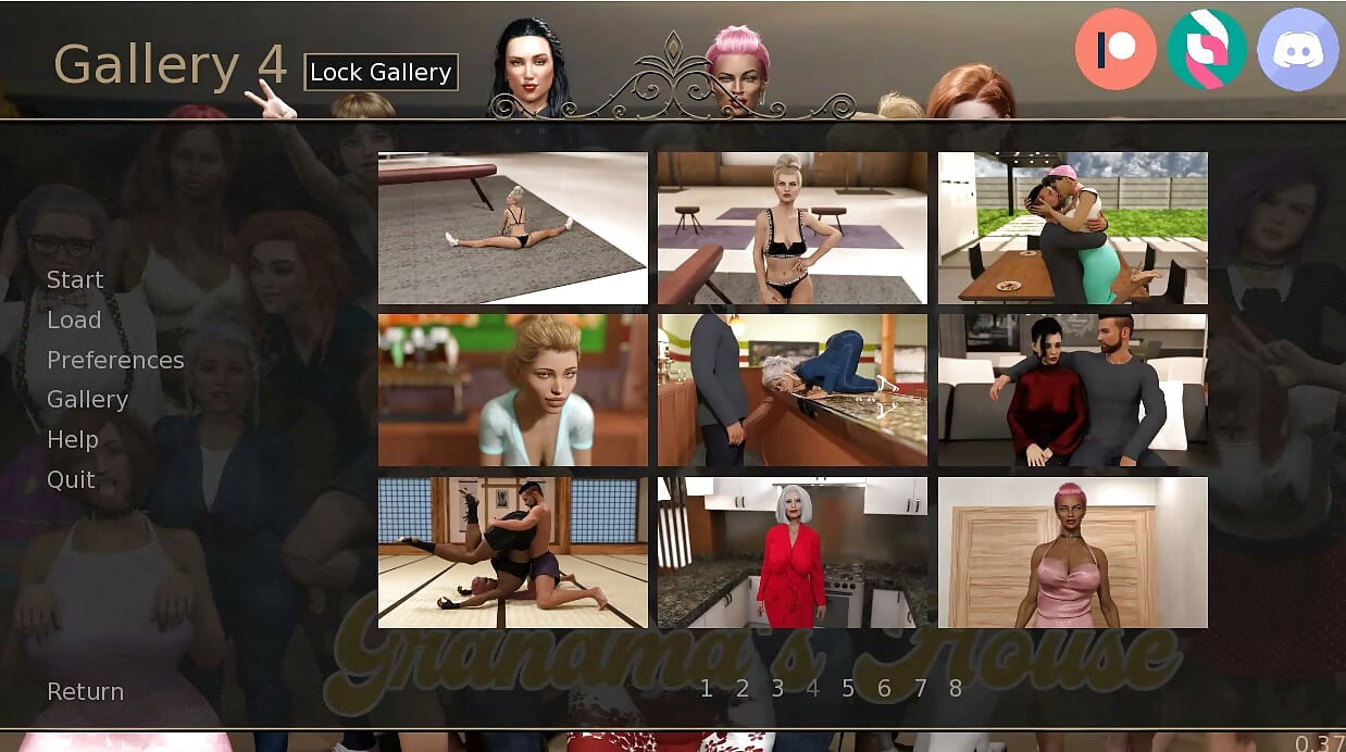Grandma's House- Gameplay - Roleplay - Muscular Woman Dominated by a Man with Big Cock