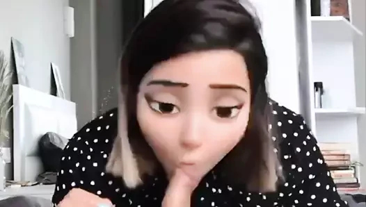 Best friends fuck and film it on camera with Disney princess filter