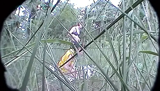 Wet Lesbian Sex in the Open Air