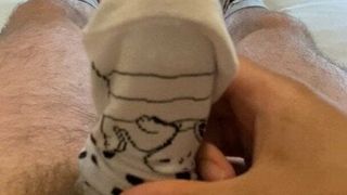 Calcetines tobilleros blancos de Snoopy (sny070)