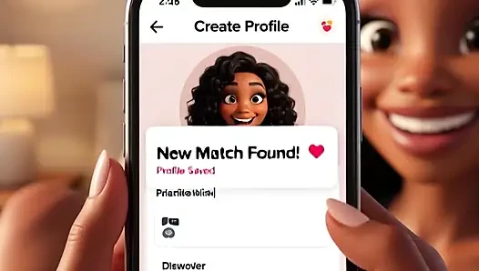 black married woman cheats with nerdy white guy in motel (AI generated)