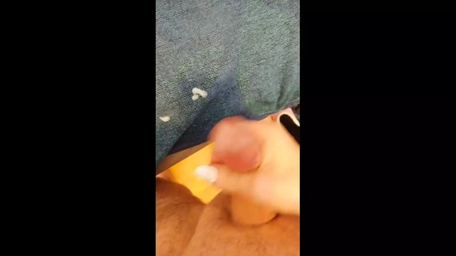 Dad's balls are empty after getting his third handjob of the day