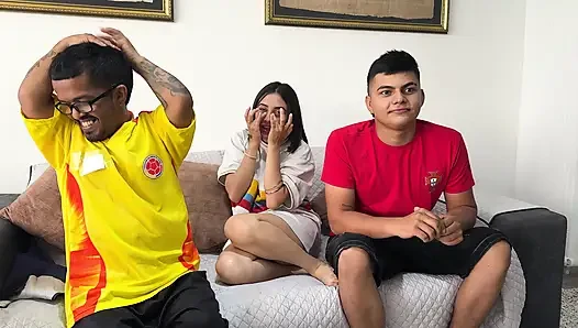 My Best Friend Crying While I His Wife For Losing The Colombia Vs Portugal Match Bet.