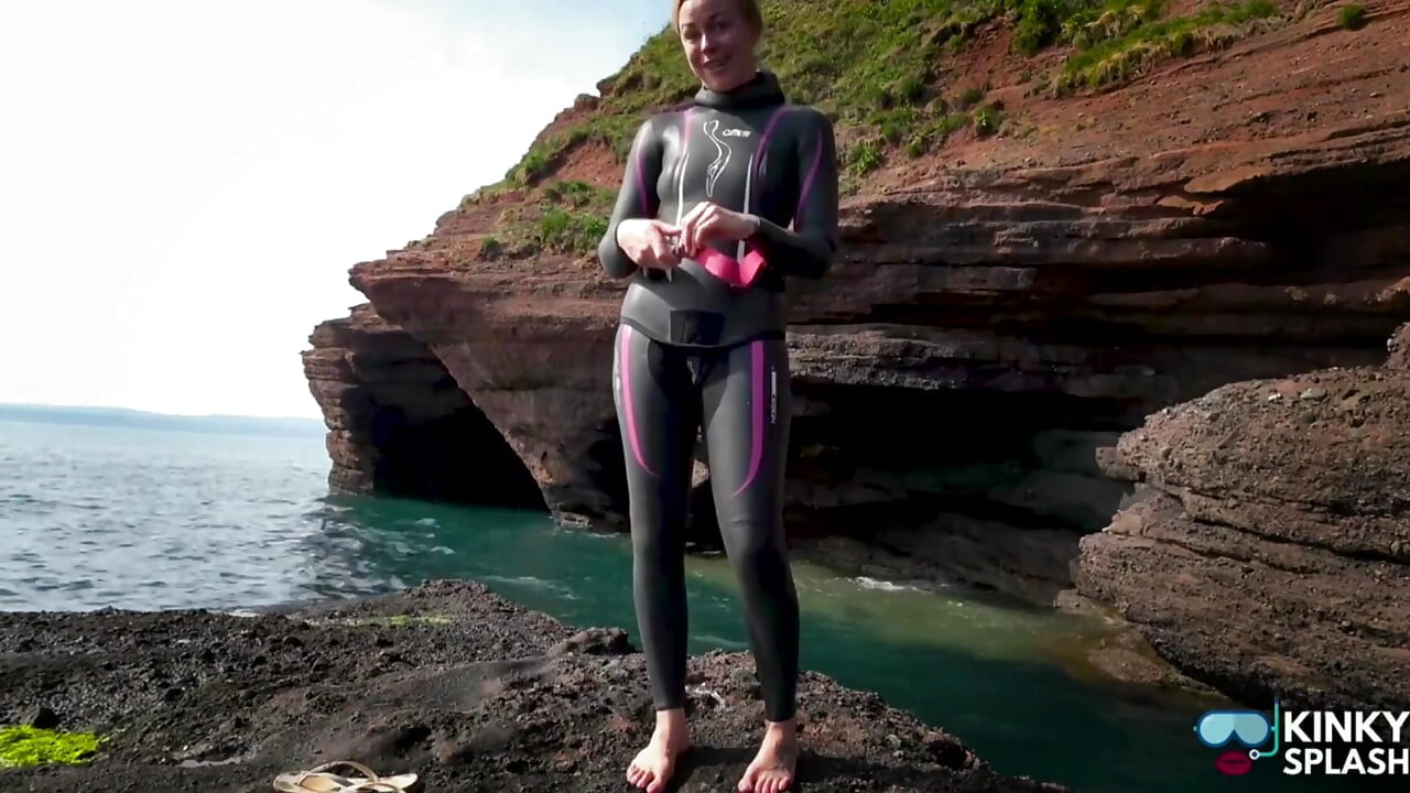 Diving in My Shiny Two-piece Wetsuit