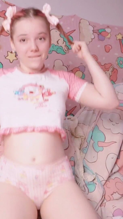 Barely Legal 18yo Petite Teen Loves Showing Off Her Cute Princess Panties And Pink Pussy Online | Clip 1
