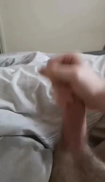 Guy strokes his big cock