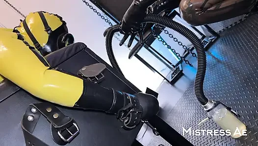 Mistressae & prinzessin Latex-Gummi-Puppe: Edging, Impact und pissen Atmung