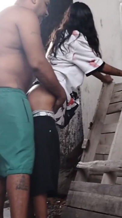 Dyke neighbor giving ass in the backyard. | Clip 1