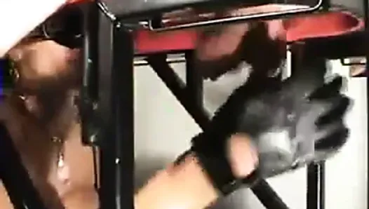 Cock and Balls Used As Punch Bag by Domme