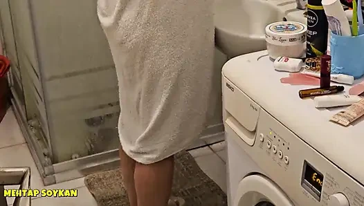 I STEPPED ON MY SISTER-IN-LAW IN THE BATHROOM TURKISH MILF