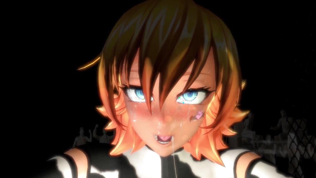 Fată lăptoasă anime este futută în cușca luptelor