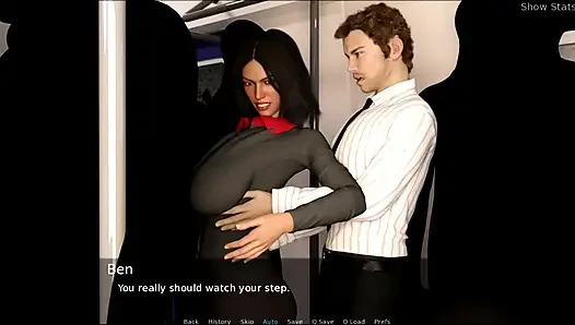 Istri hot proyek #44 - merry dan ben terjebak di lift... Ed menatap merry saat dia mandi