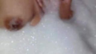 Indian girlfriend in bathtub