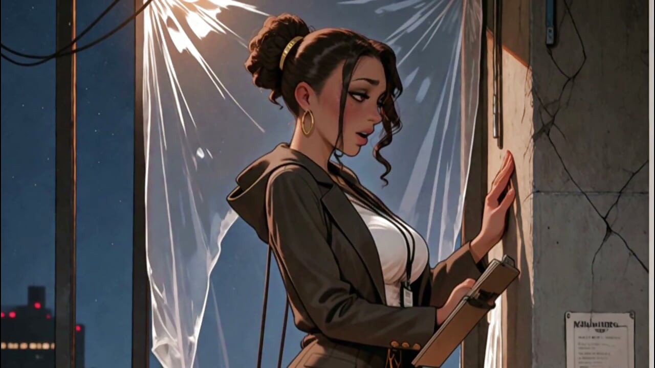Construction Site Hentai: Big Cock Desk Sex and Facial