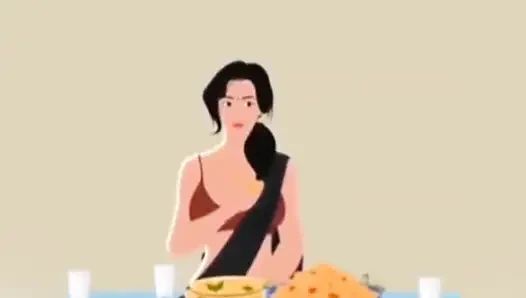 Bhabhi ji ko mast chut ko chatne me maja aaya