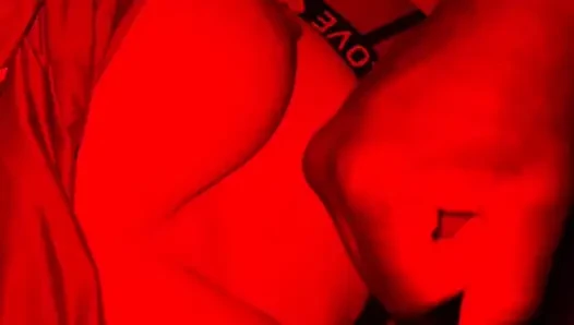 Stepsister plays with my bbc while we're home alone and I cum all over her tits