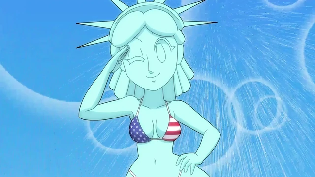 4th of July by Statue of Liberty Hentai Animation