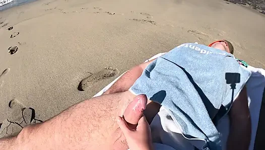 Risky Blowjob on the Beach From Stranger Hot MILF