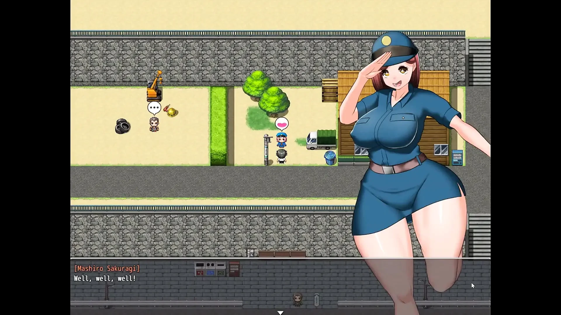 Impregnation Island Taboo Hentai Game Ep.12 Policewoman Naked and Fucked in the Street!