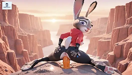 Judy Hopps обратная наездница Animat, фут-фетиш, хентай фурри