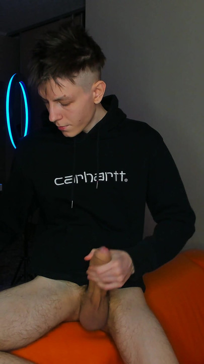 Horny College Twink Edges Huge Cock Until Explosive Cumshot