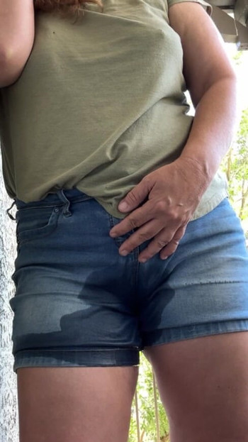 Sent my wife outside and she peed her pants when she couldn't hold it anymore