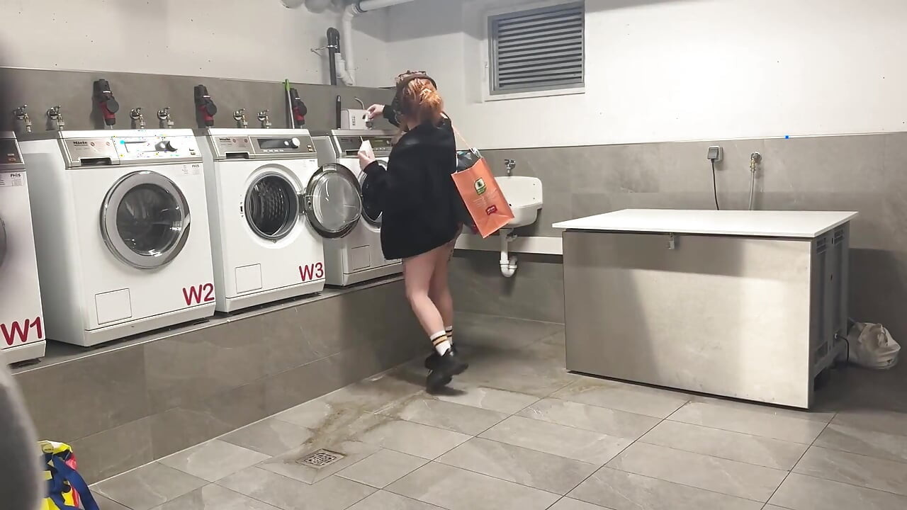 Two Big Girls in the Laundromat