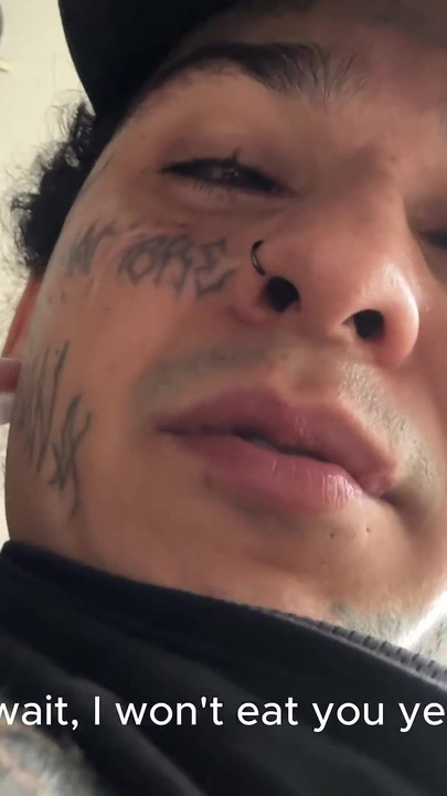 A Giant Demon Finds a Miserable, Tiny Human in His House and Devours Him After Heating Him up.